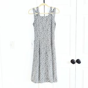 Vintage floral black and white dress